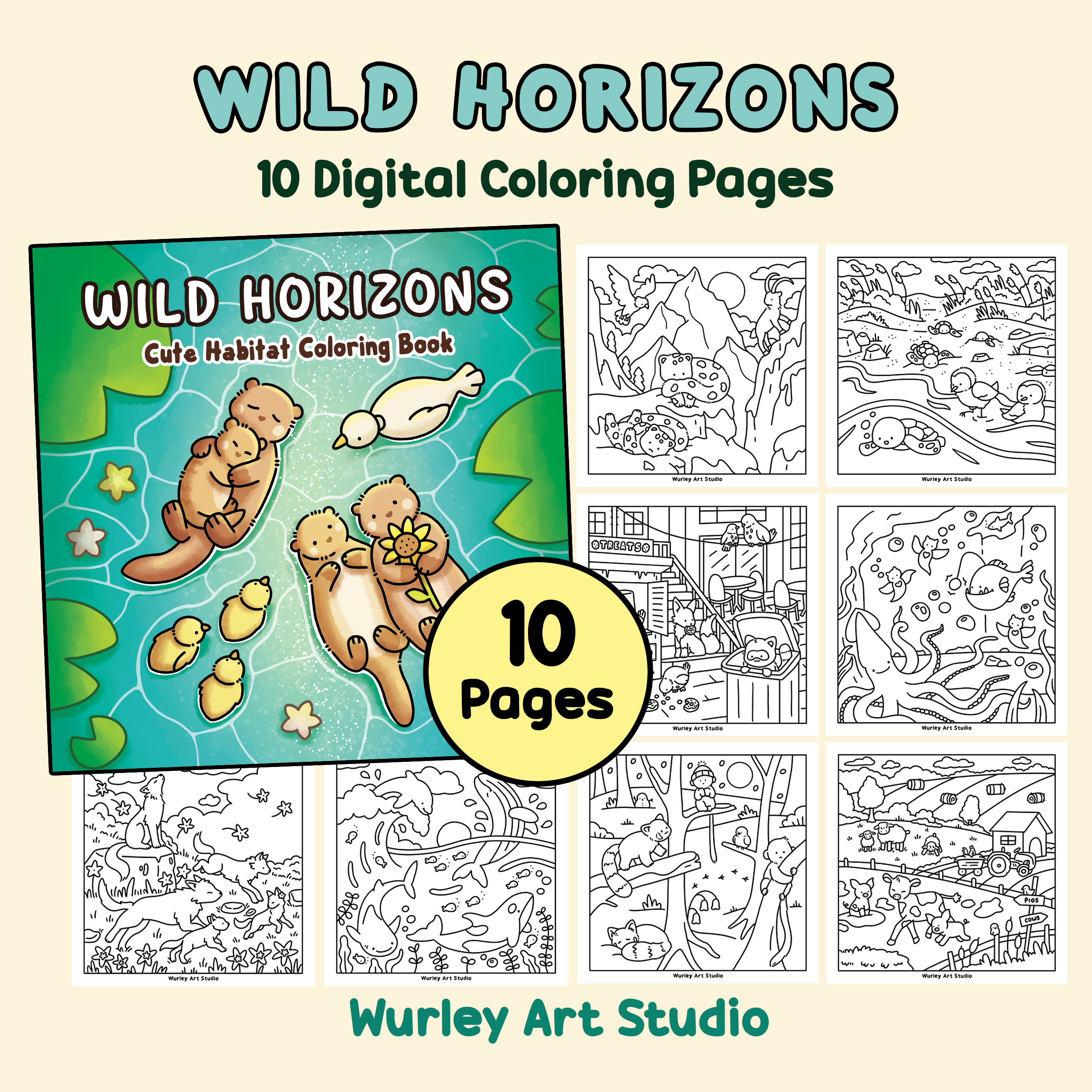 etsy 10 pages wild horizons